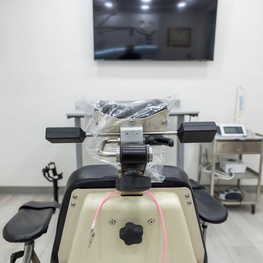 Treatment chair in oral surgery office in Roslyn