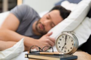 Man sleeping after wisdom teeth removal